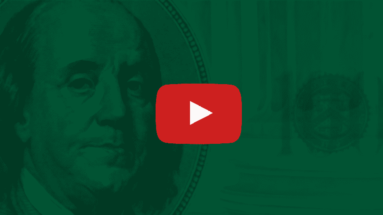 Youtube symbol with doller background
